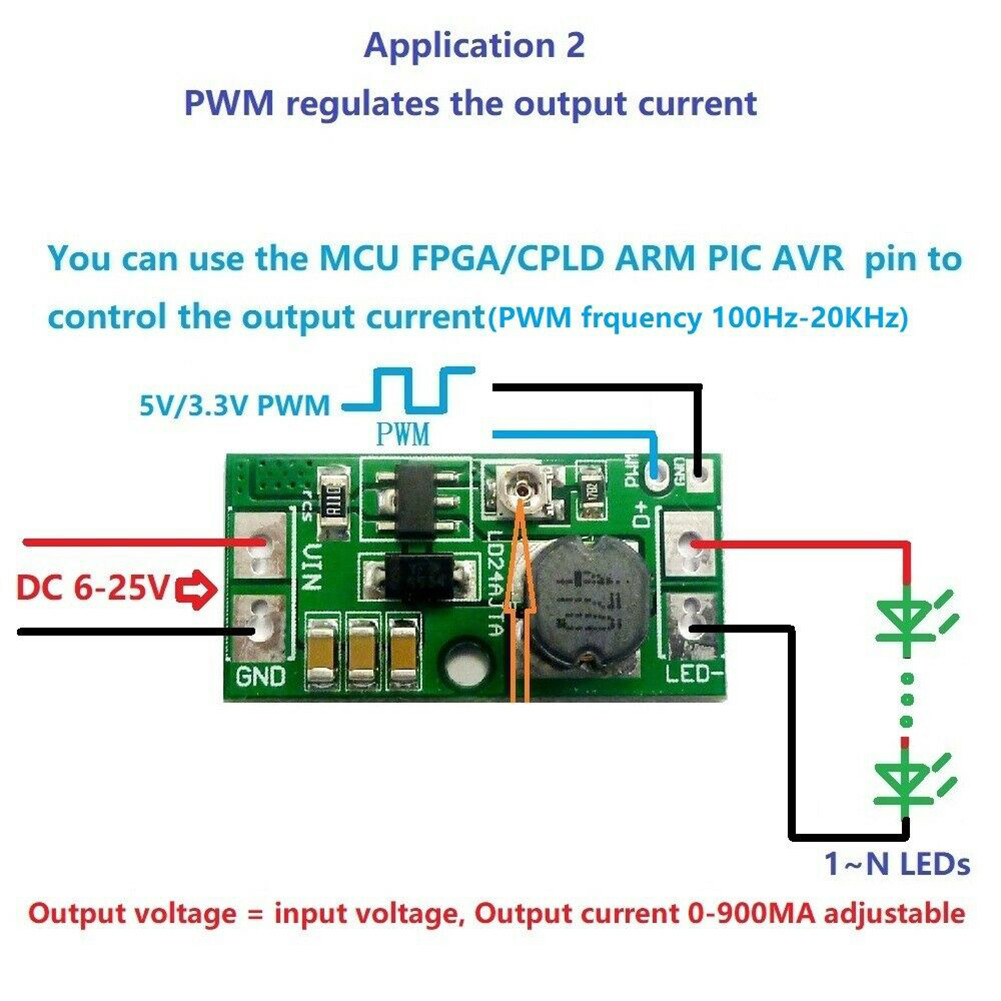 Emilym1-MY LED Driver PWM Controlled DCDC Converter 20W Maximum Power ...