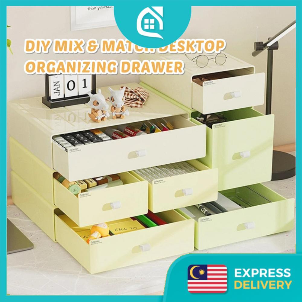 Laci Meja Bekas Simpanan/ DIY Mix & Match Desktop Organizing Drawer Box ...