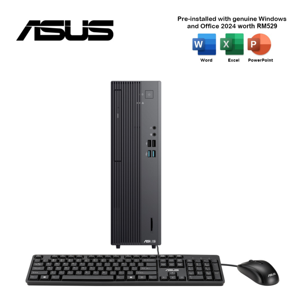 Asus S501SER-314100004WS SSF Desktop PC Dark Grey (i3-14100, 8GB, 512GB ...