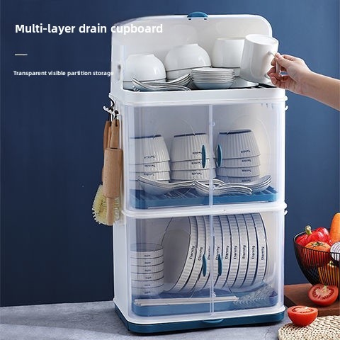 Kitchen With Covered Water Bowl Rack Chopsticks Storage Box Put ...