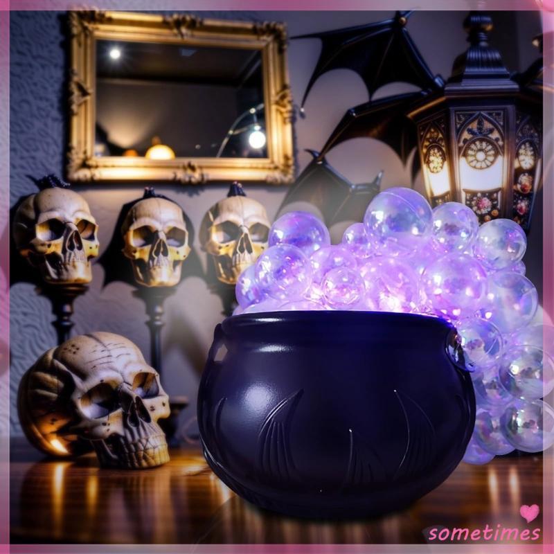 Time Multicolored LED Witches Cauldron Bubble Machine Halloween ...