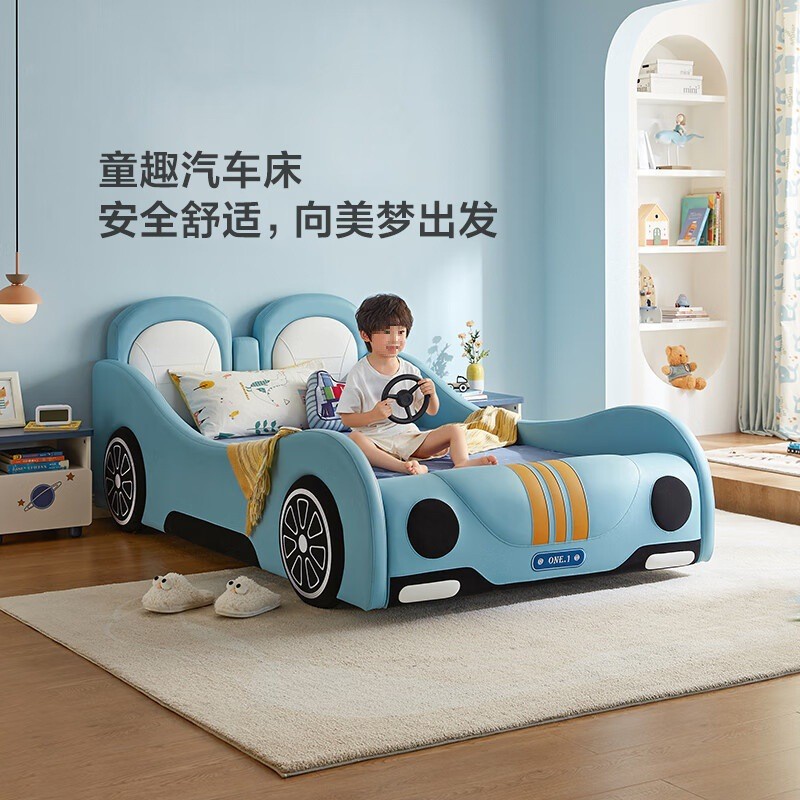 Children's Car Bed Sheet Bed Solid Wood Frame Boy Single Bed with — free download