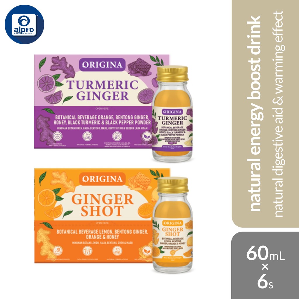Origina Shot - Ginger/Turmeric (60ml x 6 Bottles) | Shopee Malaysia