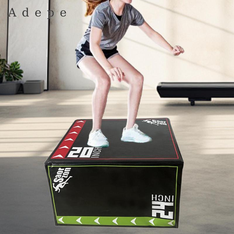 Adepe 3 in 1 Soft Plyometric Jump Box Plyo Box Workout for Home Gym ...