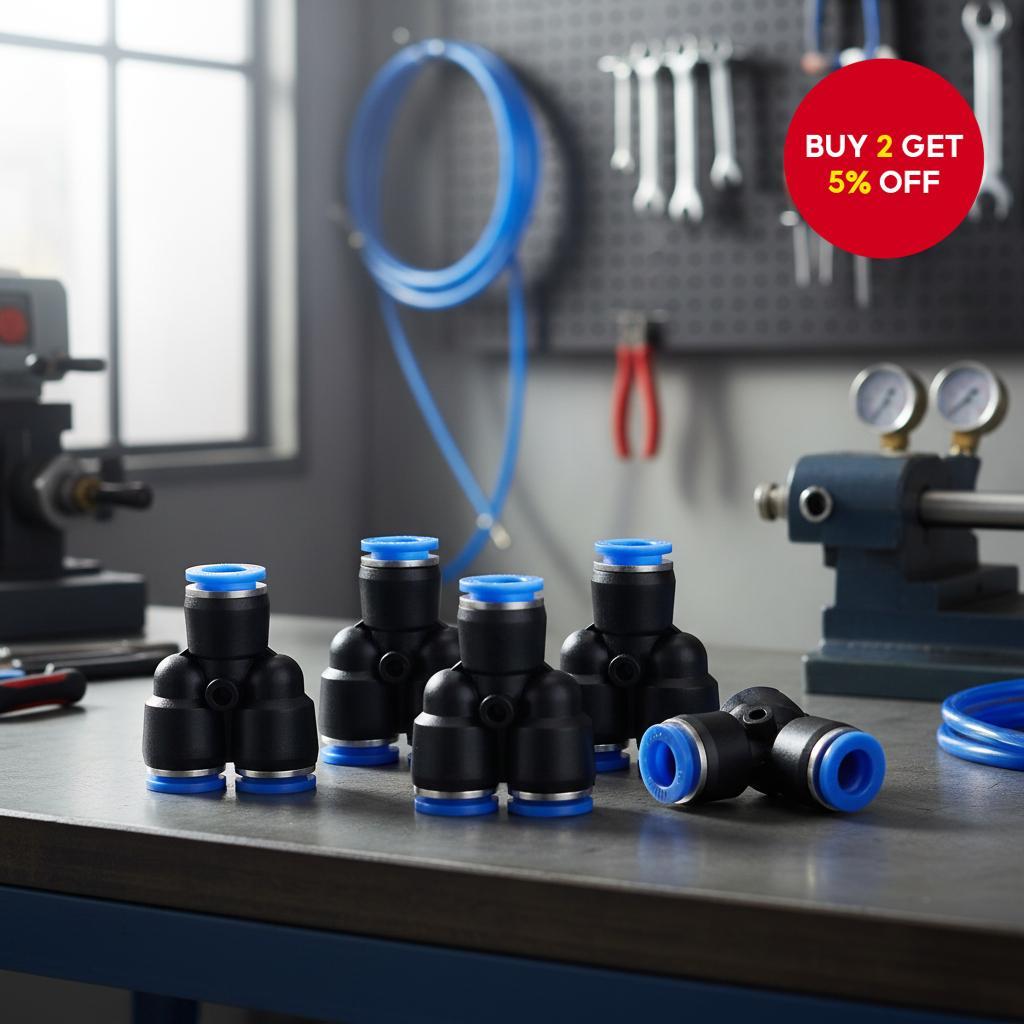 One-Piece PY PW Air Connector, Y-Type Three-Way Fitting, Mist Sprayer ...