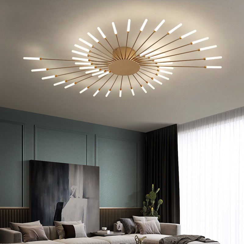 New Multi-head LED Chandelier Ceiling Light Living Room Nordic ...