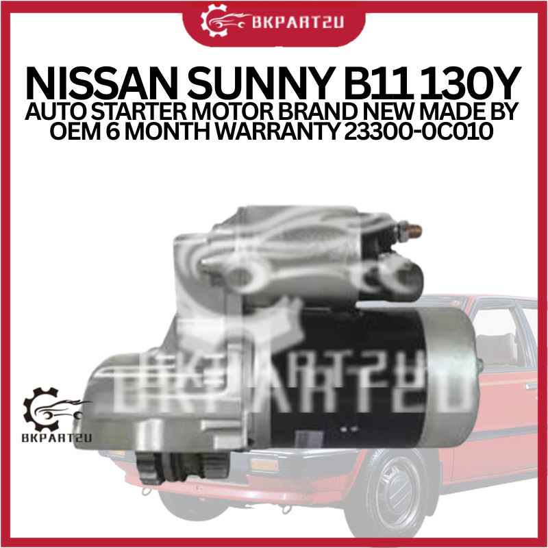 NISSAN SUNNY B11 130Y AUTO STARTER MOTOR BRAND NEW MADE BY OEM 6 MONTH ...