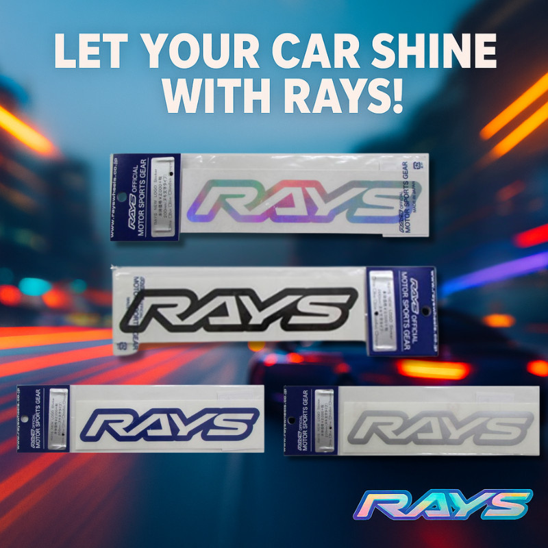 RAYS Logo Sticker Decal (100% Original from Japan) – 3 Sizes: 140mm ...