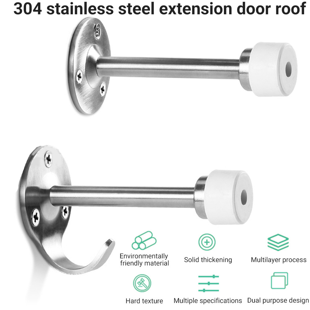 Stainless Steel Door Stopper with Extended Rubber Head for Effective ...