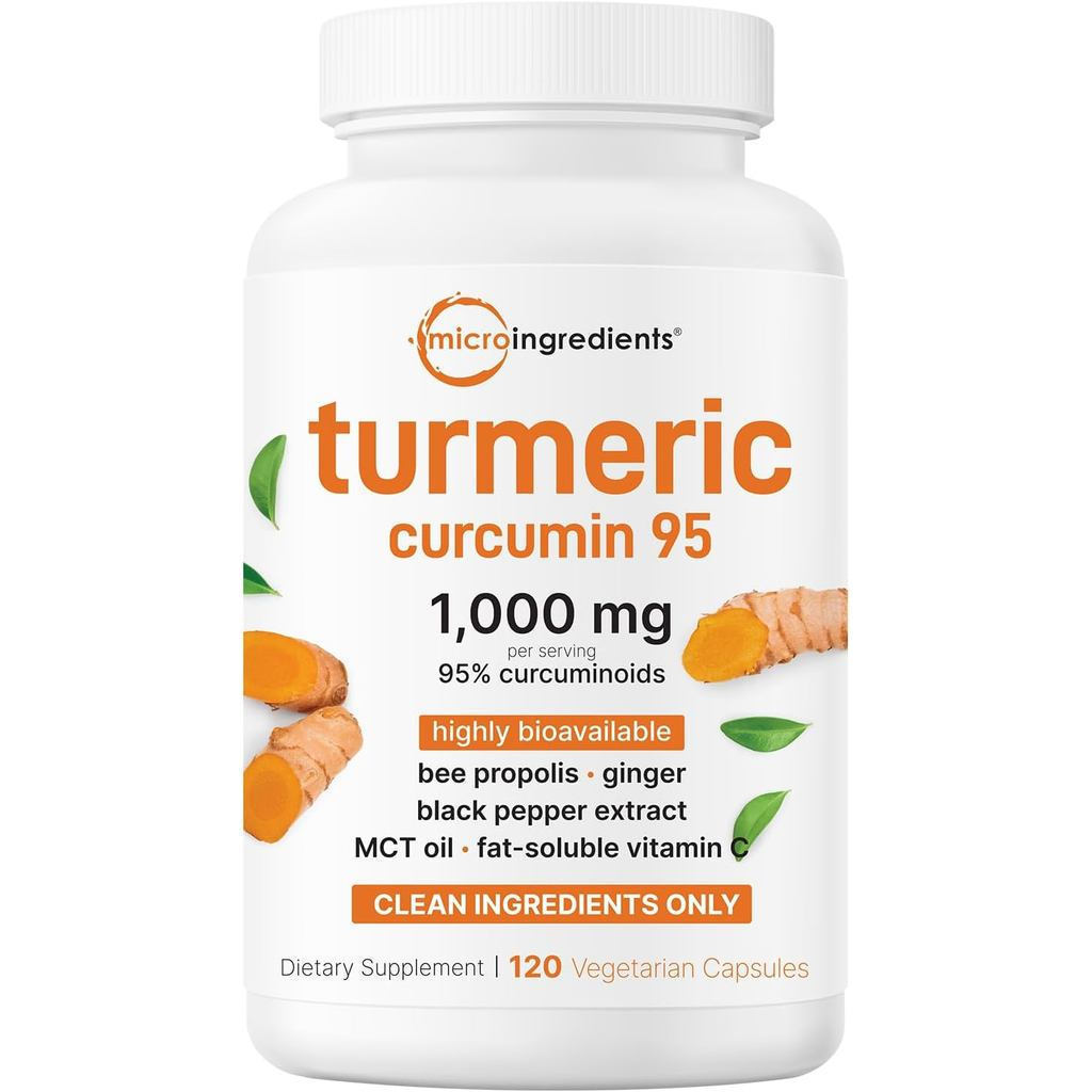 Micro Ingredients Turmeric Curcumin Supplement 1,000mg, 10 Veggie ...
