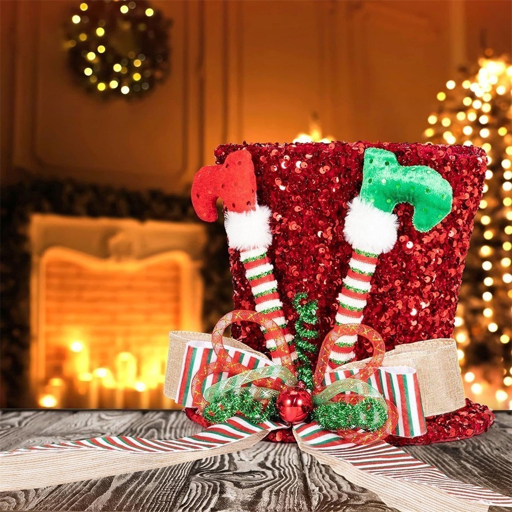 [brand new] Christmas Tree Top Hat Hats Collapsible Xmas Holiday ...