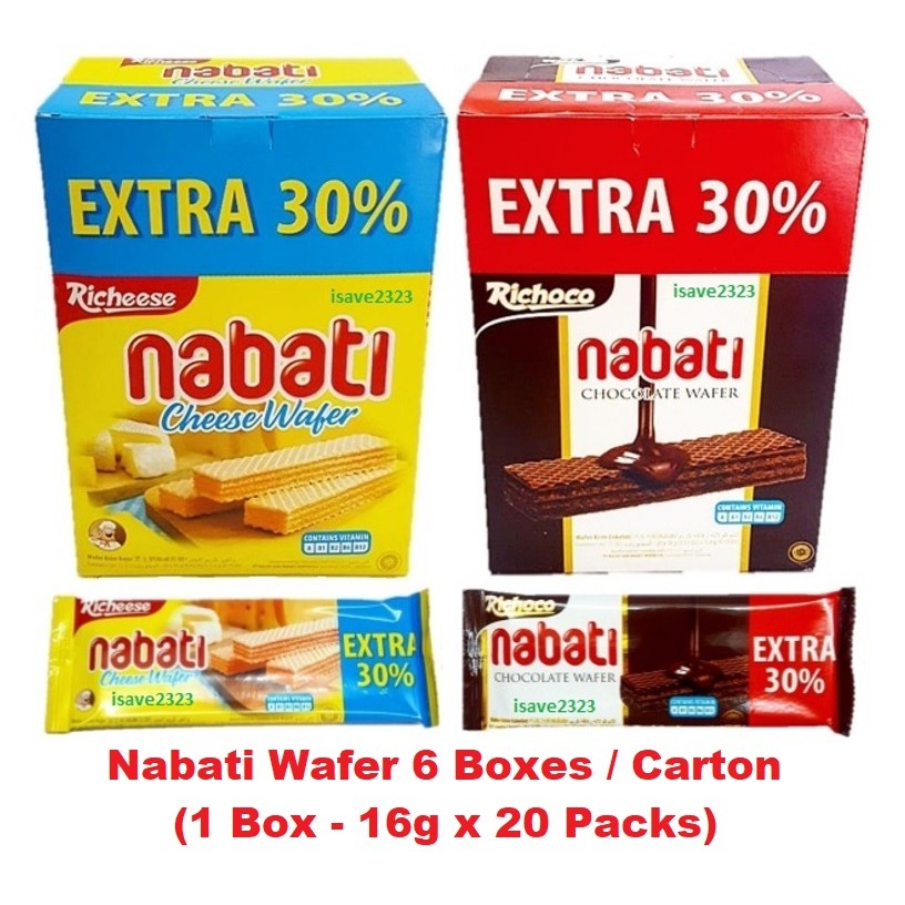 [HALAL] Nabati Wafer Extra 30% - Richeese / Richoco (1 Carton = 6 Boxes ...