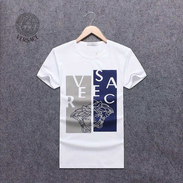 VERSACE High Version Pure Cotton T-Shirt Classic Letter Printing Trend ...