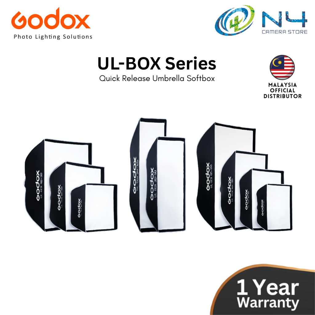 Softbox Rectangular Godox UL-BOX-30x45 Con Montaje Bowens – Plegable, Con Rejilla, Compatible Con Luces De Estudio
