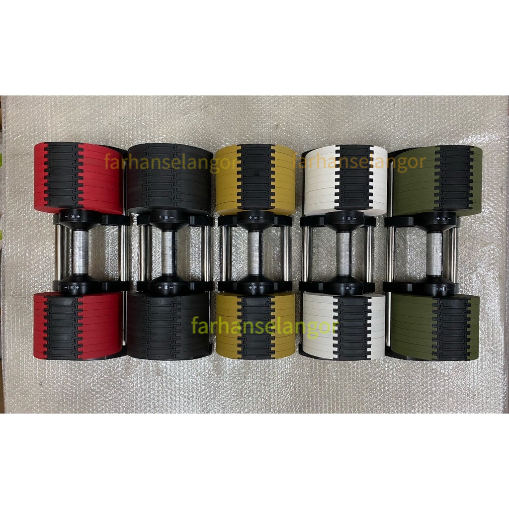 Plated Dumbbell 36KG NUO Adjustable Smart FLEXBELL Dumbbell | Shopee ...