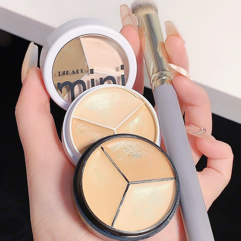 3 Colors Concealer Cream Full Coverage Acne Spot Dark Circles Contour ...