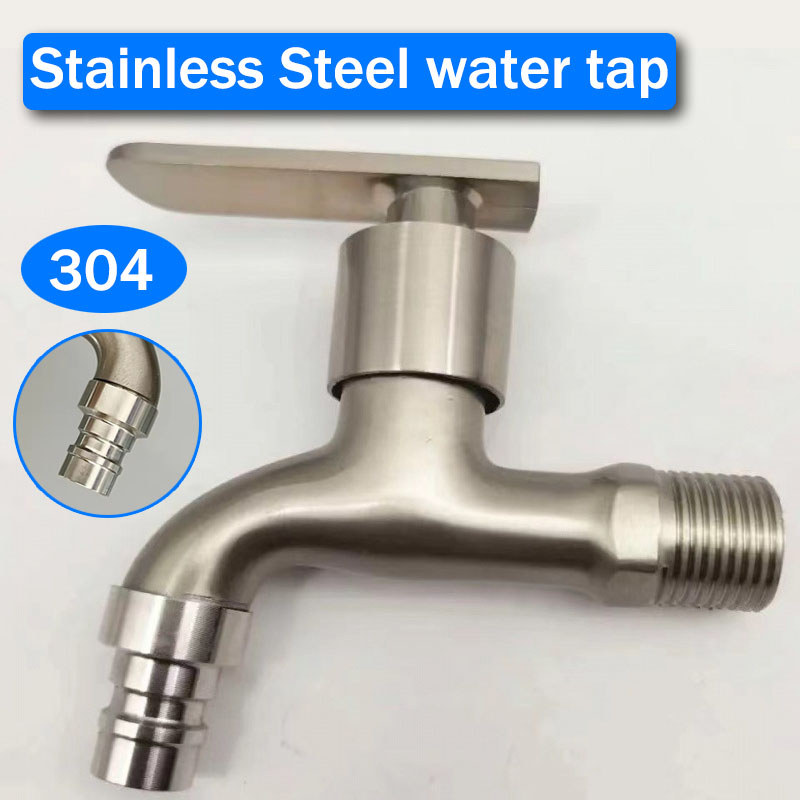 Stainless Steel Water Tap Kitchen Bathroom Toilet Faucet Angle Valve ...