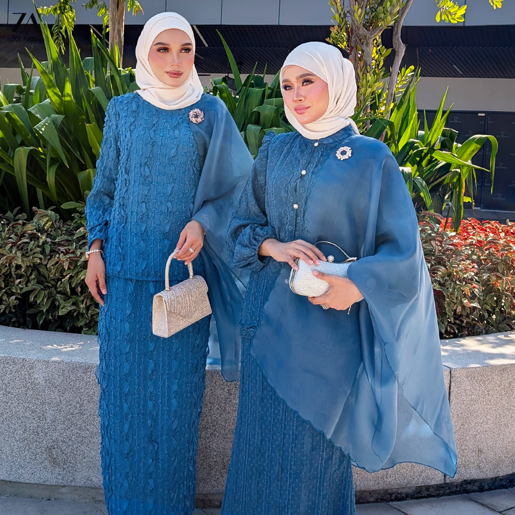 ZOE ARISAH Farqa Kalissa Kurung Moden Lace Baju Raya 2026 Premium ...