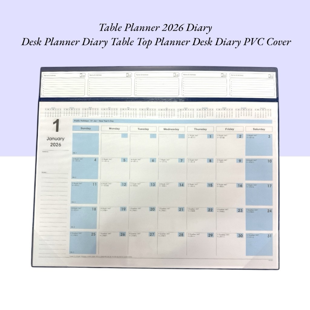 【READY STOCK】Table Planner 2026 Diary Mini Desk Planner Diary Table Top ...
