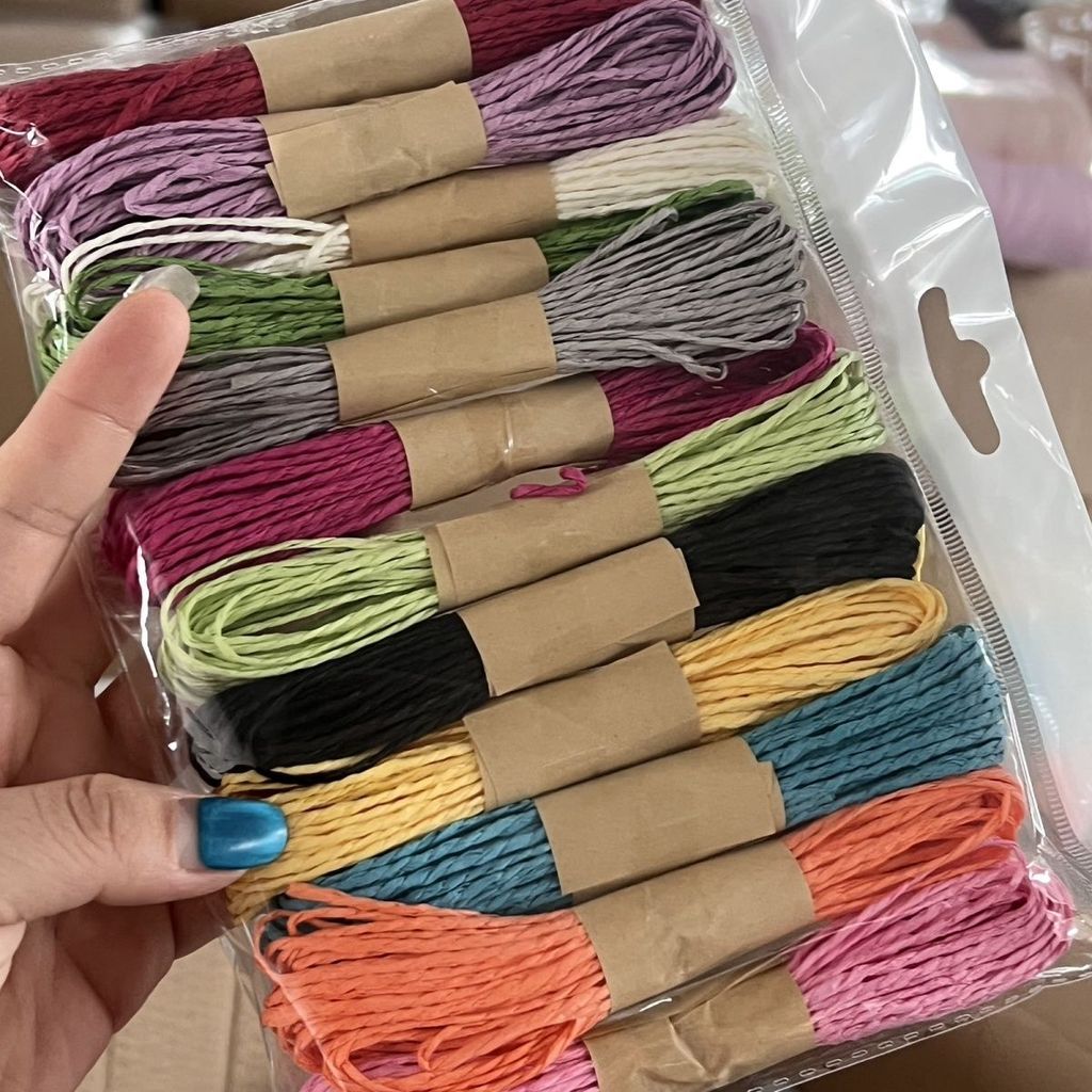 Paper Rope 12 Colors Hand-woven Kindergarten Children diy Paper Rope ...