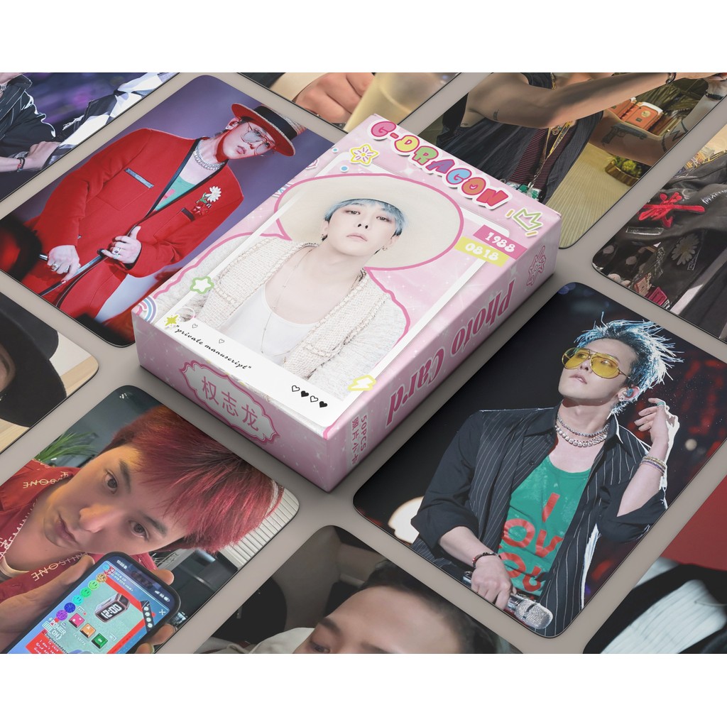 30-124pcs BIGBANG G-DRAGON Laser Holographic Lomo Cards Übermensch ...