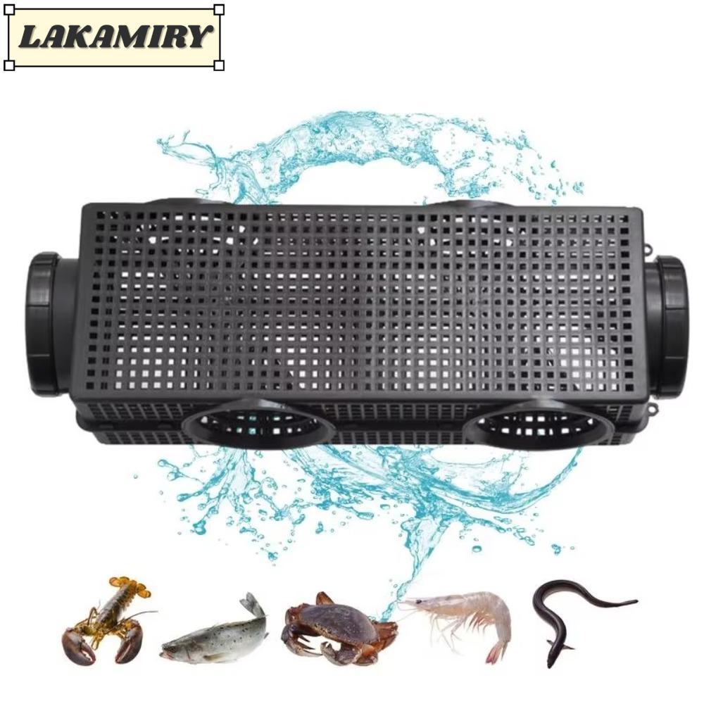 LAKAMIRY 5pcs Fishnet Black Fishing Pot 2025 Durable Container Finless ...
