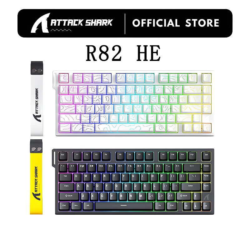 Bàn Phím Cơ Gaming Attack Shark R82HE Magnetic Switch, Rapid Trigger 0.005mm, Polling Rate 8000hz I.12208293