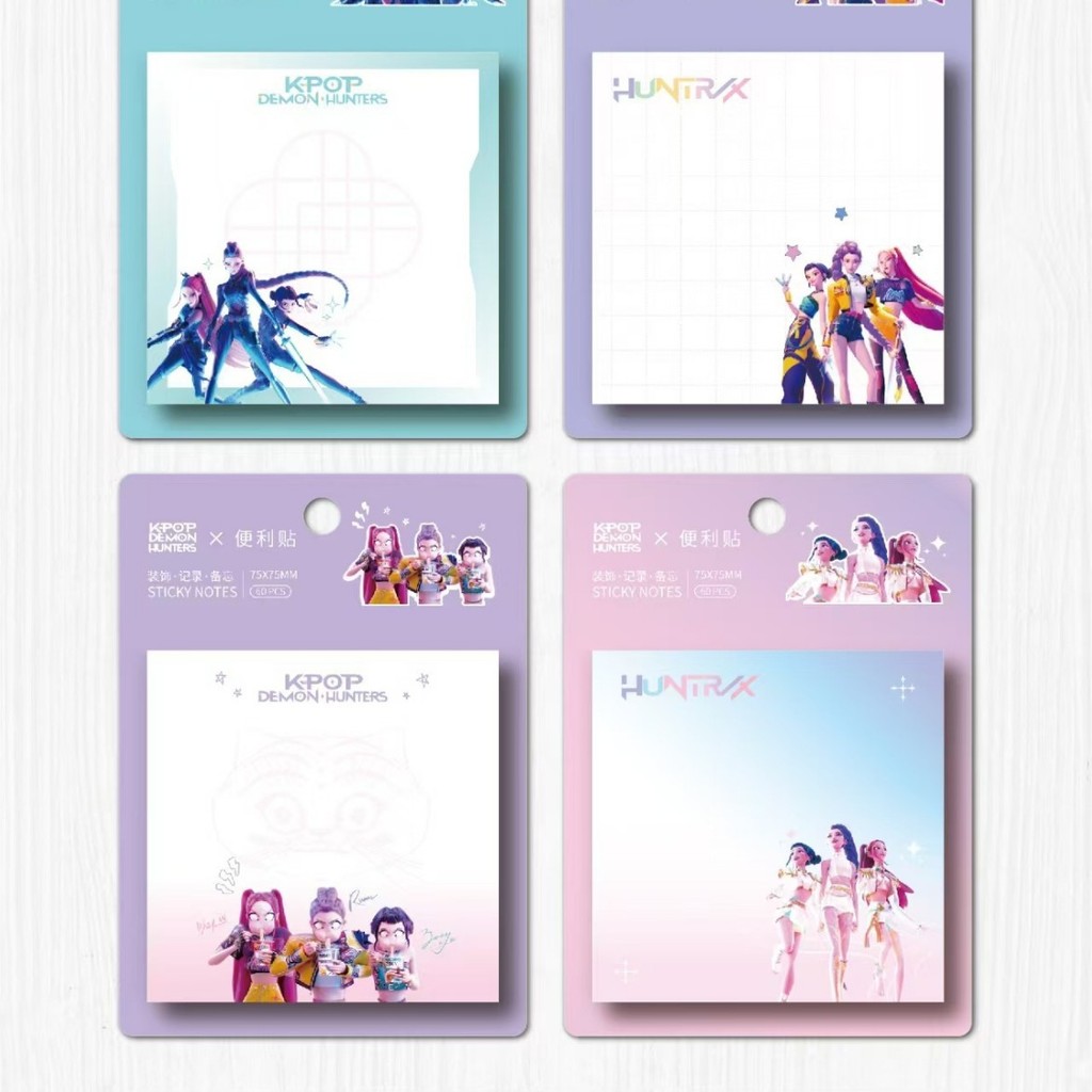 New Kpop Demon Hunters Notepad Memo Pad Sticky Notes For Kids Student ...