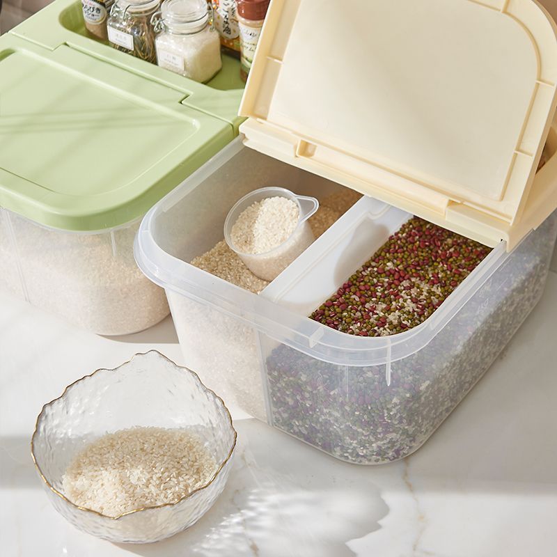 Rice Noodle Bucket Double Compartment Household Insect-Proof Kitchen ...