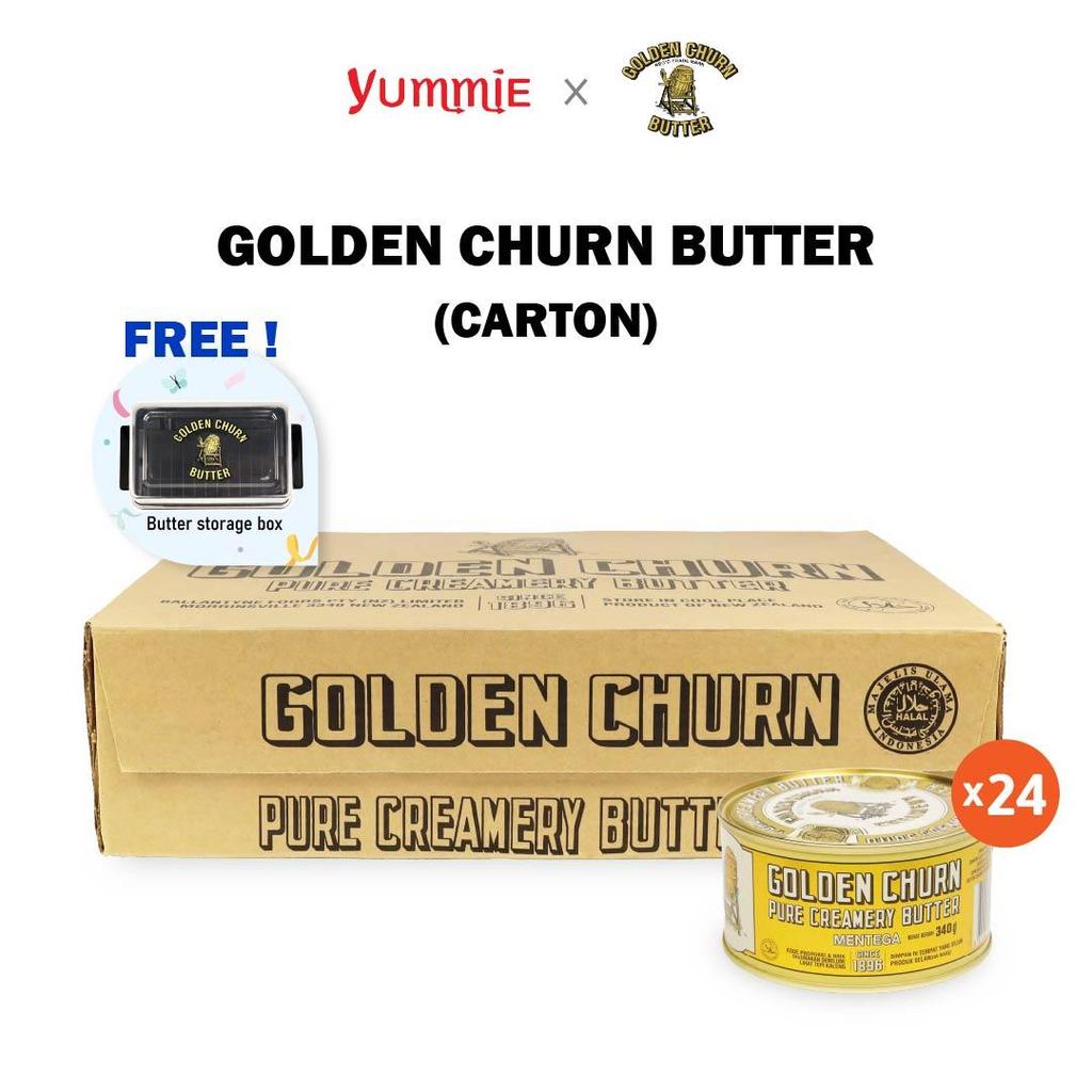 YUMMIE】Golden Churn Butter Carton 340g × 24 Tins｜GOLDEN CHURN
