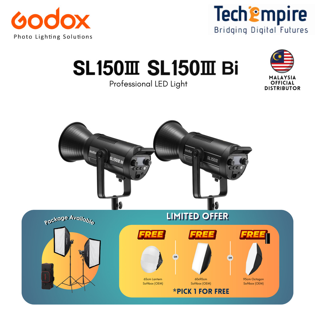 Godox SL150III & SL150III Bi 150W LED Video Lights – Daylight / Bi ...