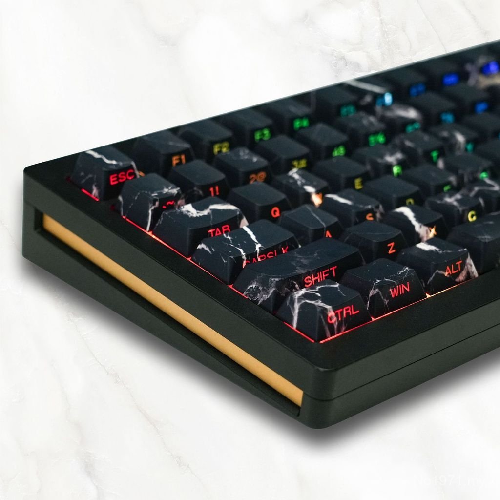 Side Engraved Marble Translucent Keycap Keycap PBT Factory Womier Side ...