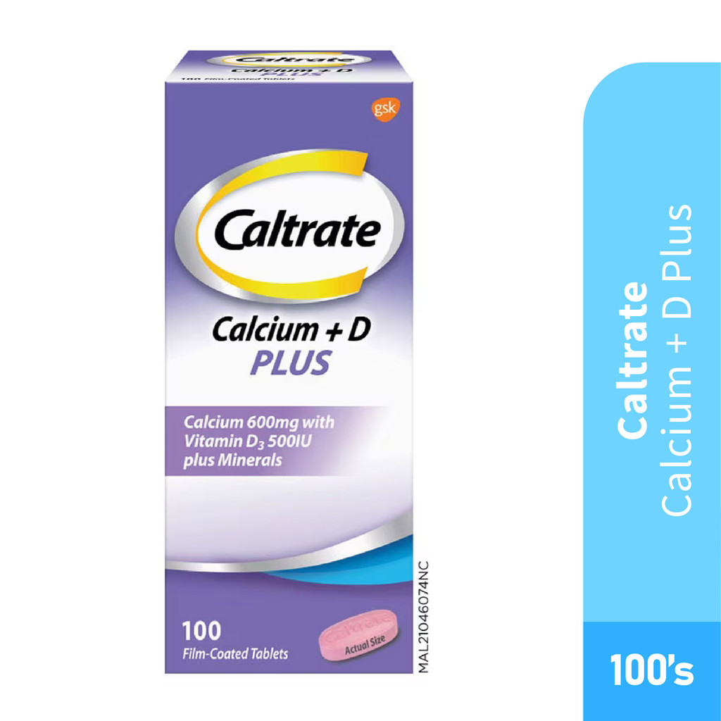 CALTRATE Calcium + D Plus (Purple) 100's for Bone, Muscle, Calcium ...