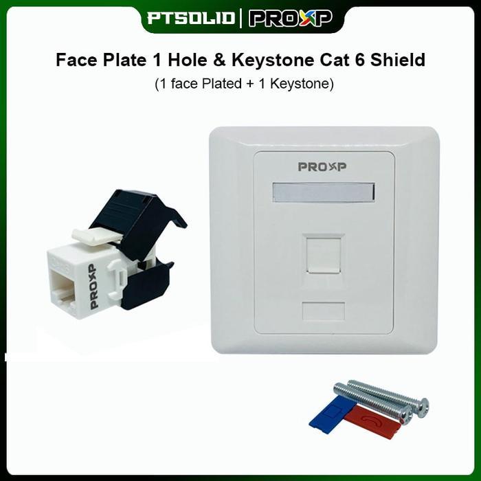 Wall Proxp Face plate Socket Lan Modular jack RJ45 cat6 Shield Toleless ...