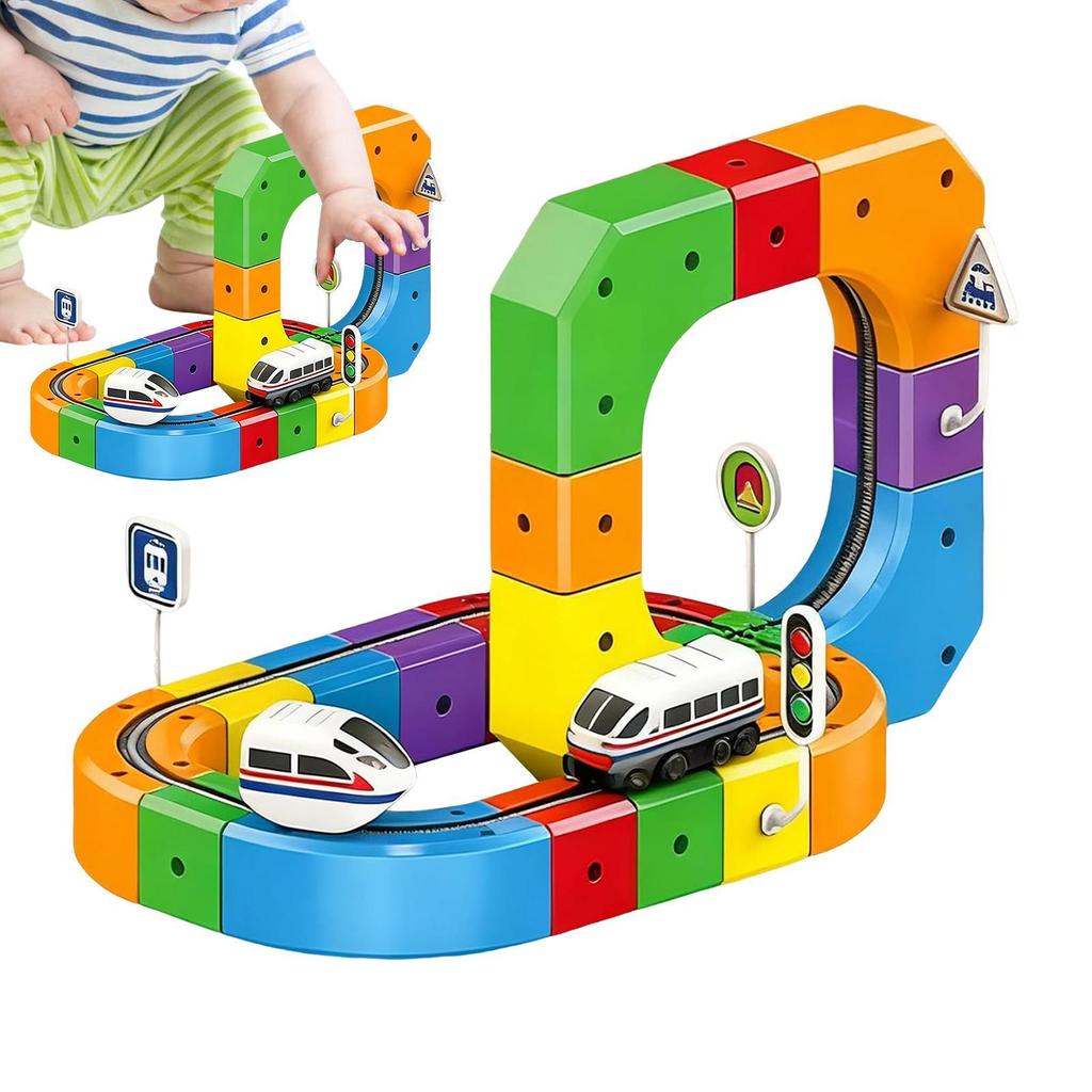 Rail Cube Magnetic Monorail Train Set 3D Magnetic Track Gravity-Defying ...