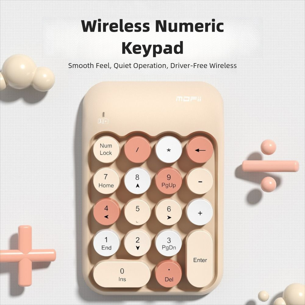 Wireless Numeric Keypad, Rechargeable Colorful Digital Keyboard, High ...