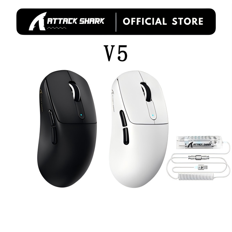 ATTACK SHARK V5 Wireless Gaming Mouse Ultra-Lightweight Sensor 8000Hz ...
