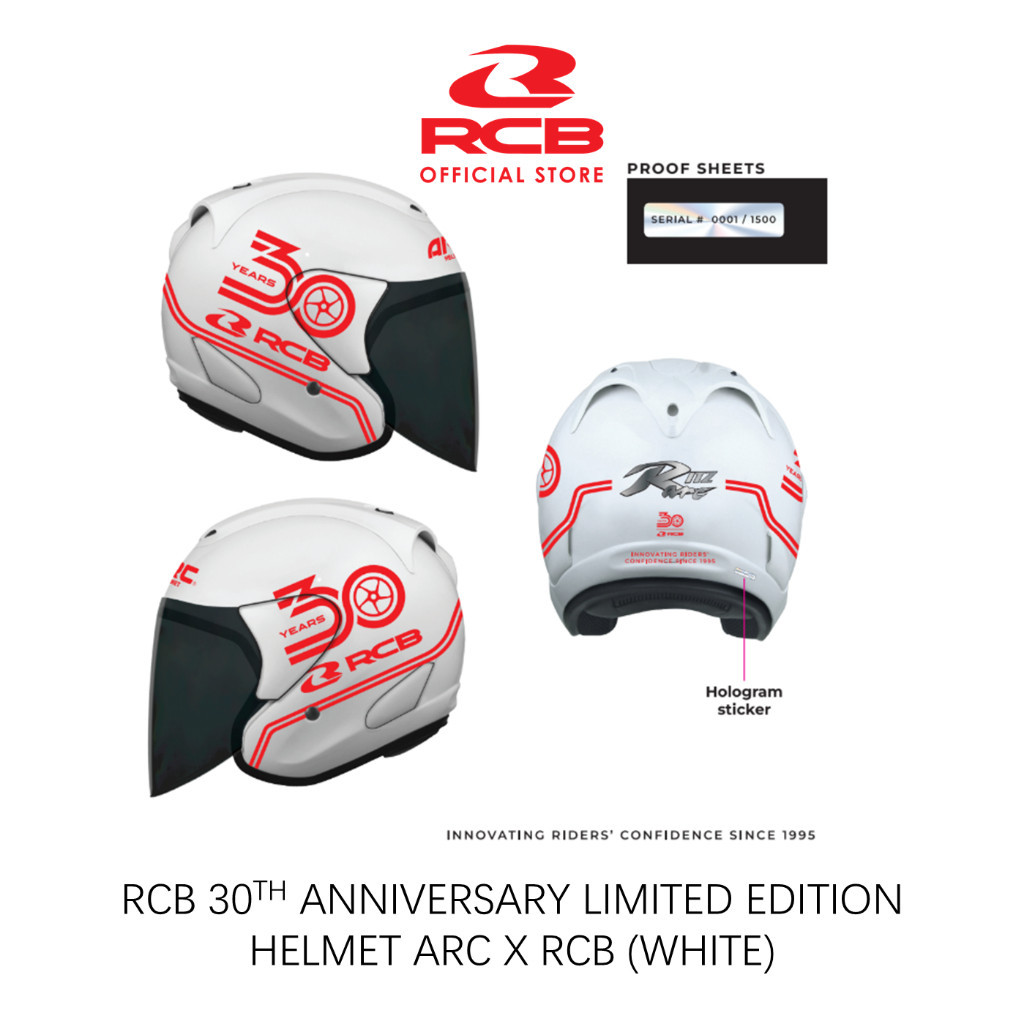 ARC Ritz × RCB 30th Anniversary Limited Edition Helmet ULANG TAHUN KE ...