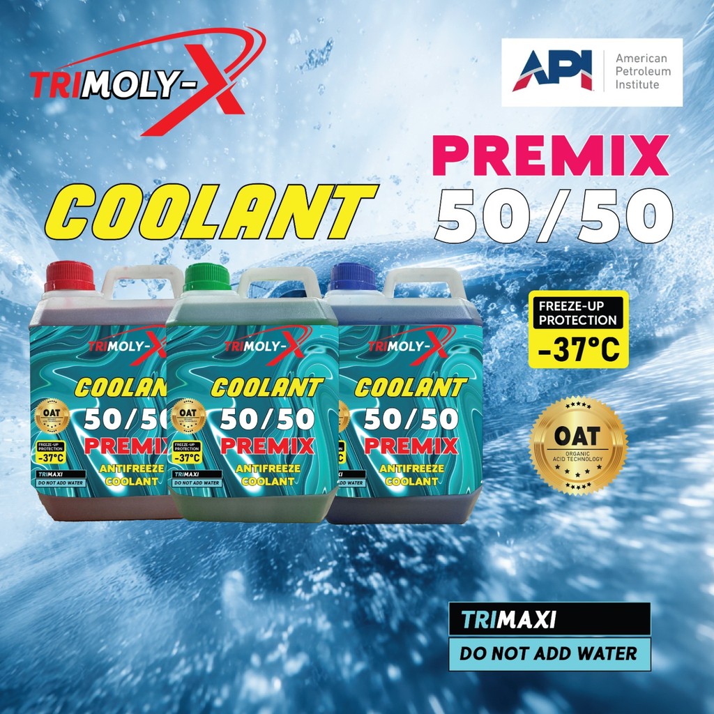 TRIMOLY-X Premixed READY TO USE Long-Life ANTIFREEZE Coolant Radiator ...