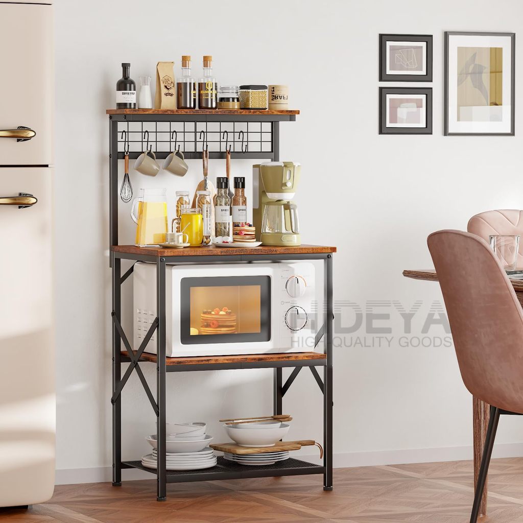 Multi-tier kitchen storage rack microwave oven rack home floor-standing ...