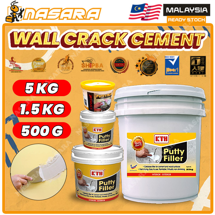 Nasara KTH Putty Filler Gap Wall Crack Cement Filler 500g 1.5kg 5kg ...