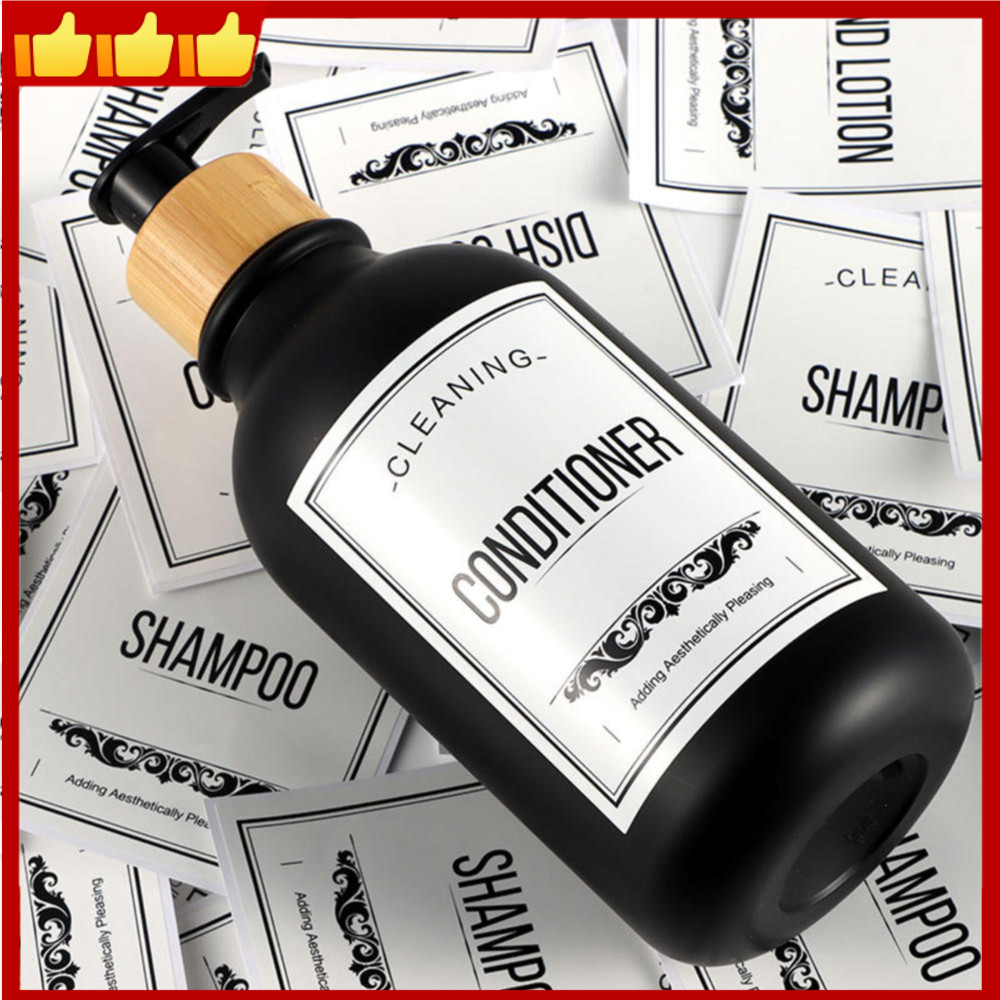 12PCS Rectangular shower gel labels self-adhesive hand soap stickers ...