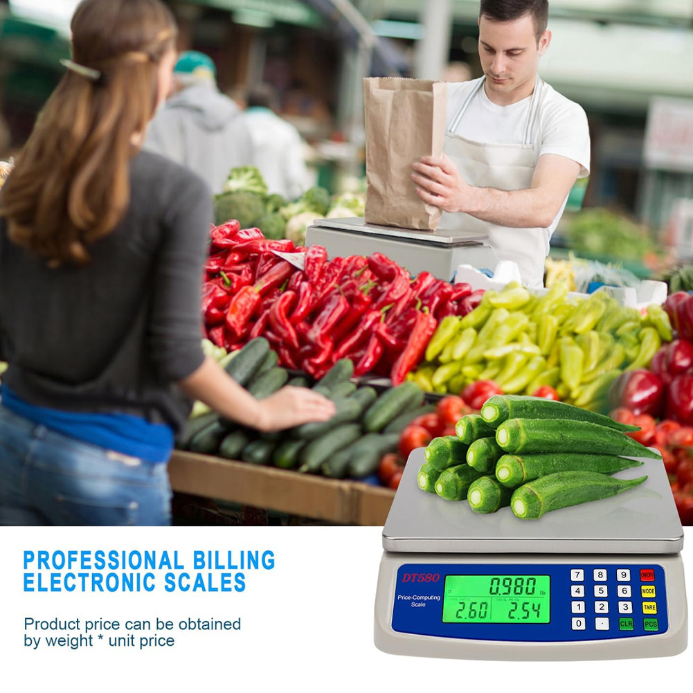 40kg/1g Large Digital Kitchen Scale Multi-Function Coins Counting Scale ...