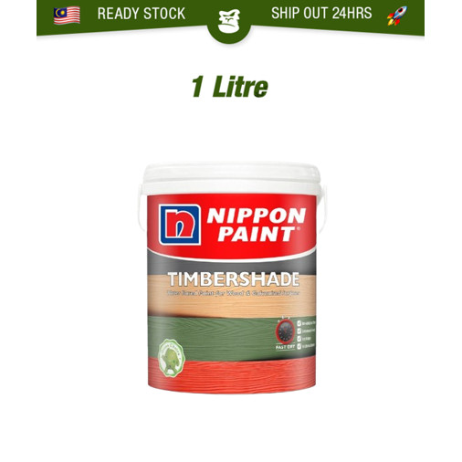 1L NIPPON PAINT Timbershade Timber Shade Water Based Paint Wood Metal ...