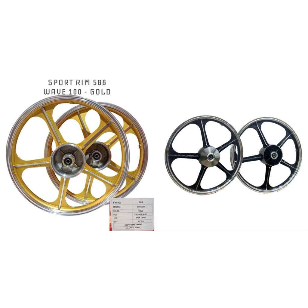 (ENKEI)(5 BATANG) 588 Sport Rim Wheel honda wave100 ex5 dream wave 100 ...