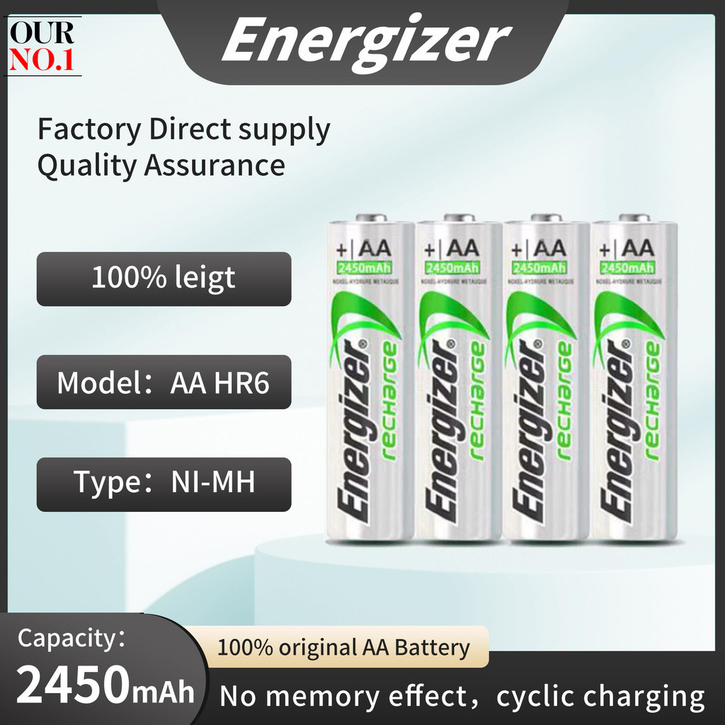 Original Energizer Rechargeable Battery AA /AAA 1.2V 2800/2450/900mah 2 ...