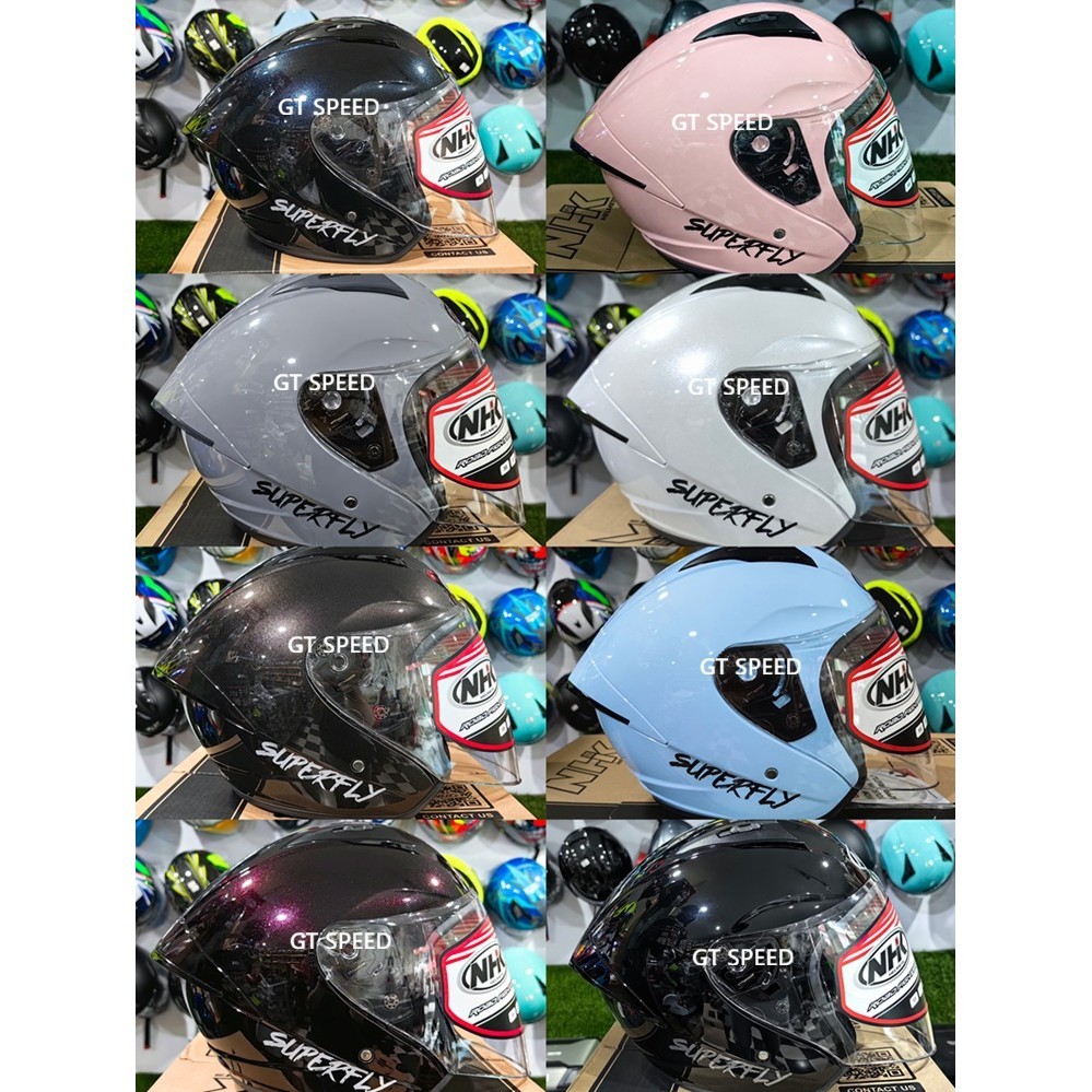 NHK R1S HELMET SUPERFLY OPEN FACE SINGLE VISOR | Shopee Malaysia