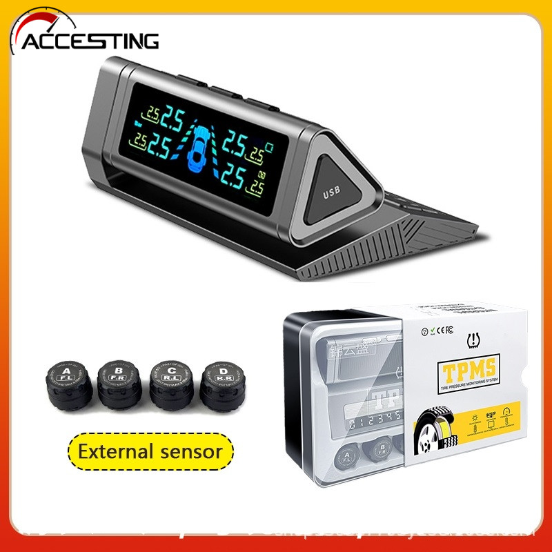 T21/S10 Solar Powered TPMS Tire Pressure and Temp Monitoring Sensor ...