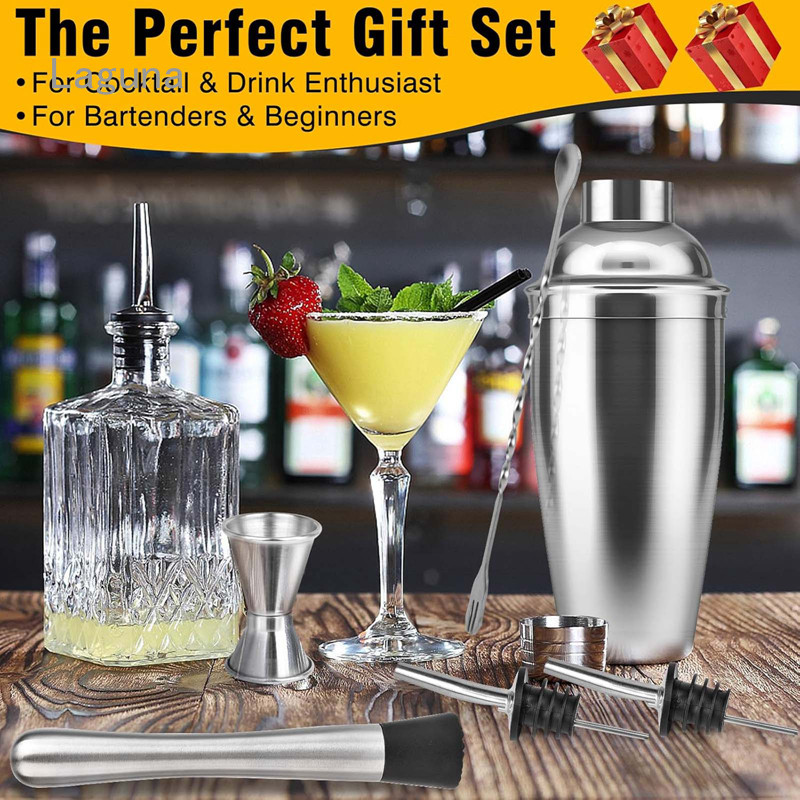 【Laguna】Cocktail Shaker Set Premium Bar Cocktail Set Kit with Measuring ...