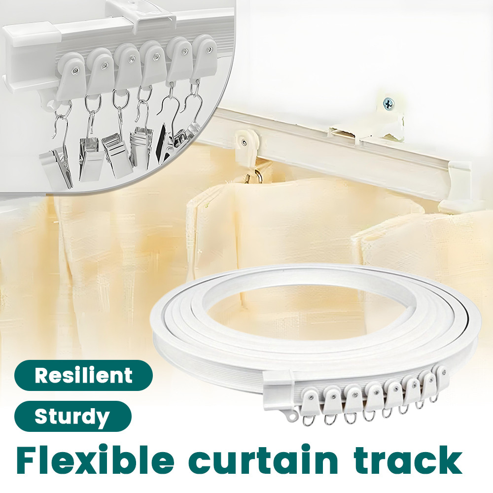 Flexible track Bendable Ceiling Curtain Rail Track Curtain Balcony ...